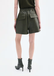 Combat Short in Leather - Olive - CO Collections